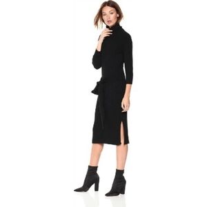 Cable & Stitch Turtleneck Ribbed Sweater Dress